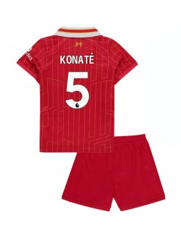 Detské Futbalové oblečenie Liverpool Ibrahima Konate #5 2024-25 Krátky Rukáv - Domáci (+ trenírky)